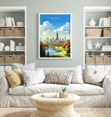 Warsaw Travel Poster, Travel Print of Warsaw, Poland Poster, Warsaw Art Gift, Poland Art Lovers Travel Gift NQ Media Designs