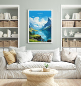 Fjords Travel Print, Travel Poster of Fjords, Norway Poster, Fjords Art Gift, Norway Art Lovers Travel Gift NQ Media Designs