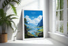 Fjords Travel Poster, Travel Print of Fjords, Norway Poster, Fjords Art Gift, Norway Art Lovers Travel Gift