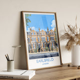 Earlsfield Travel Poster, Travel Print of Earlsfield, London Poster, Earlsfield Art Gift, London Art Lovers UK Travel Gift NQ Media Designs