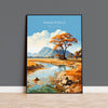 Mana Pools Travel Poster Wall Art, Travel Print of Mana Pools, Zimbabwe Gift, Mana Pools National Park Africa Art Gift NQ Media Designs