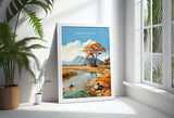 Mana Pools Travel Poster Wall Art, Travel Print of Mana Pools, Zimbabwe Gift, Mana Pools National Park Africa Art Gift NQ Media Designs
