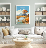 Mana Pools Travel Poster Wall Art, Travel Print of Mana Pools, Zimbabwe Gift, Mana Pools National Park Africa Art Gift NQ Media Designs