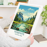Yosemite Travel Print Wall Art, Travel Poster of Yosemite, National Park Art, Yosemite Gift, Colorado, USA, Travel Wall Art Gift NQ Media Designs