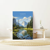 Yosemite Travel Poster Wall Art, Travel Print of Yosemite, National Park Art, Yosemite Gift, Colorado, USA, Travel Wall Art Gift NQ Media Designs