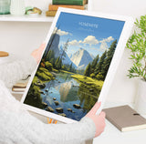 Yosemite Travel Poster Wall Art, Travel Print of Yosemite, National Park Art, Yosemite Gift, Colorado, USA, Travel Wall Art Gift NQ Media Designs