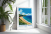 Blackpool Sands Travel Poster Wall Art, Travel Print of Blackpool Sands,England, Devon Art Lovers Gift, Travel Art Gift