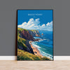 Baggy Point Travel Poster Wall Art, Travel Print of Baggy Point,England, Devon Art Lovers Gift, Travel Art Gift NQ Media Designs