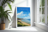 Putsborough Sands Travel Poster Wall Art, Travel Print of Putsborough Sands,England, Devon Art Lovers Gift, Travel Art Gift NQ Media Designs