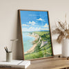 Isle of Wight Travel Poster Wall Art, Isle of Wight Travel Print, English Coastal Art, Isle of Wight Gift, Art Lovers Gift