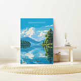 Derwentwater Travel Poster, Derwentwater Travel Print, England, Cumbria Art Lovers Gift, Derwentwater Gift, Lake District, Wall Art Print NQ Media Designs