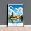 Krakow Travel Poster, Travel Print of Krakow, Poland Poster, Krakow Art Gift, Poland Art Lovers Travel Gift NQ Media Designs