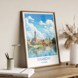 Krakow Travel Poster, Travel Print of Krakow, Poland Poster, Krakow Art Gift, Poland Art Lovers Travel Gift NQ Media Designs
