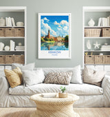 Krakow Travel Poster, Travel Print of Krakow, Poland Poster, Krakow Art Gift, Poland Art Lovers Travel Gift NQ Media Designs