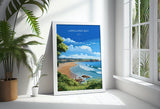 Langland Bay Travel Poster Wall Art, Langland Bay Travel Print, Mumbles Art Gift, Wales, Welsh Art Gift, Wall Art Print NQ Media Designs