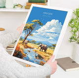 Kruger Travel Print, Travel Poster of Kruger, Kruger Art Lovers Gift, South Africa Art Gift, Wall Art Print NQ Media Designs