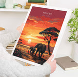 Kruger Travel Print, Travel Poster of Kruger, Kruger Sunset Art Lovers Gift, South Africa Art Gift, Wall Art Print NQ Media Designs
