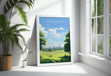 Greenwich Park Travel Print, Travel Poster of GreenwichPark, London Poster, Greenwich Park Art Gift, London Art Lovers UK Travel Gift NQ Media Designs