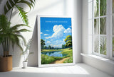 Wimbledon Common Travel Poster, Travel Print of Wimbledon Common, London Poster, Wimbledon Common Art Gift, London Art Lovers UK Travel Gift NQ Media Designs