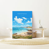 Isles of Scilly Travel Poster, Travel Print of Isles of Scilly, England, Cornwall Art, Isles of Scilly Art Lovers Gift, Wall Art Print NQ Media Designs