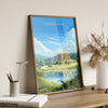 Chatsworth Travel Print Wall Art, Travel Poster of Chatsworth, England, Peak District Art Lovers Gift, Chatsworth Gift, English Countryside