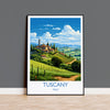 Tuscany Travel Print Wall Art, Travel Poster of Tuscany, Tuscany Art Lovers Gift,Italy Art Gift