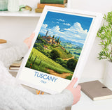 Tuscany Travel Print Wall Art, Travel Poster of Tuscany, Tuscany Art Lovers Gift,Italy Art Gift NQ Media Designs