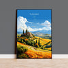 Tuscany Travel Poster Wall Art, Travel Print of Tuscany, Tuscany Art Lovers Gift,Italy Art Gift NQ Media Designs