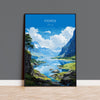 Fjords Travel Poster, Travel Print of Fjords, Norway Poster, Fjords Art Gift, Norway Art Lovers Travel Gift NQ Media Designs