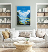 Fjords Travel Poster, Travel Print of Fjords, Norway Poster, Fjords Art Gift, Norway Art Lovers Travel Gift NQ Media Designs