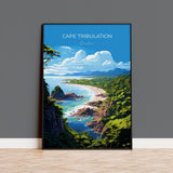 Cape Tribulation Travel Poster, Travel Print of Cape Tribulation, Queensland Art, Australia Art Lovers Gift, Cape Tribulation Wall Art NQ Media Designs