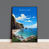 Ansteys Cove Poster Wall Art, Travel Print of Ansteys Cove, England, Devon Art Gift, Ansteys Cove Art Lovers Gift, England Wall Art Print NQ Media Designs