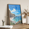 Ansteys Cove Poster Wall Art, Travel Print of Ansteys Cove, England, Devon Art Gift, Ansteys Cove Art Lovers Gift, England Wall Art Print