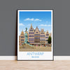 Antwerp Travel Print, Travel Poster of Antwerp , Belgium, Antwerp Art Lovers Gift, Belgium City Wall Art Print NQ Media Designs