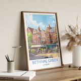Bethnal Green Travel Print, Travel Poster of Bethnal Green, London Poster, Bethnal Green Art Gift, London Art Lovers UK Travel Gift NQ Media Designs