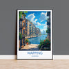 Wapping Travel Poster, Travel Print of Wapping,London Poster, Wapping Art Gift, London Art Lovers UK Travel Gift NQ Media Designs