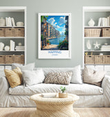 Wapping Travel Poster, Travel Print of Wapping,London Poster, Wapping Art Gift, London Art Lovers UK Travel Gift NQ Media Designs