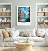 Wapping Travel Poster, Travel Print of Wapping,London Poster, Wapping Art Gift, London Art Lovers UK Travel Gift NQ Media Designs