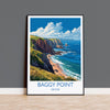 Baggy Point Travel Poster Wall Art, Travel Print of Baggy Point,England, Devon Art Lovers Gift, Travel Art Gift NQ Media Designs