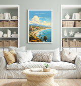 Santa Monica Travel Poster, Travel Print of Santa Monica, California, Santa Monica Art Lovers Gift, USA Gift, Wall Art Print NQ Media Designs
