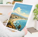 Santa Monica Travel Poster, Travel Print of Santa Monica, California, Santa Monica Art Lovers Gift, USA Gift, Wall Art Print NQ Media Designs