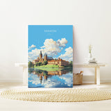 Krakow Travel Print, Travel Poster of Krakow, Poland Poster, Krakow Art Gift, Poland Art Lovers Travel Gift NQ Media Designs