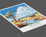 Kruger Travel Print, Travel Poster of Kruger, Kruger Art Lovers Gift, South Africa Art Gift, Wall Art Print NQ Media Designs