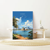 Sydney Travel Print Wall Art, Travel Poster of Sydney, New South Wales Art, Australia Art Lovers Gift, Sydney Travel Art Gift NQ Media Designs