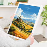 Tuscany Travel Poster Wall Art, Travel Print of Tuscany, Tuscany Art Lovers Gift,Italy Art Gift NQ Media Designs