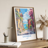 Sirmione Travel Poster Wall Art, Travel Print of Lake Garda, Sirmione Art Lovers Gift, Italy, Italian Lakes Art Gift NQ Media Designs