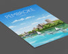 Pembroke Travel Print, Travel Poster of Pembroke, Wales, Pembrokeshire Art Gift, Wales Art Lovers Gift, Wall Art Print