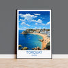 Torquay Print Wall Art, Travel Poster of Torquay, England, Devon Art Gift, Torquay Art Lovers Gift, England Wall Art Print