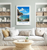 Ansteys Cove Print Wall Art, Travel Poster of Ansteys Cove, England, Devon Art Gift, Ansteys Cove Art Lovers Gift, England Wall Art Print NQ Media Designs