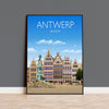 Antwerp Travel Poster, Travel Print of Antwerp , Belgium, Antwerp Art Lovers Gift, Belgium City Wall Art Print NQ Media Designs